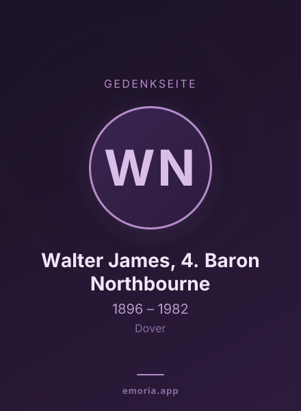 Gedenkportrait von Walter James, 4. Baron Northbourne