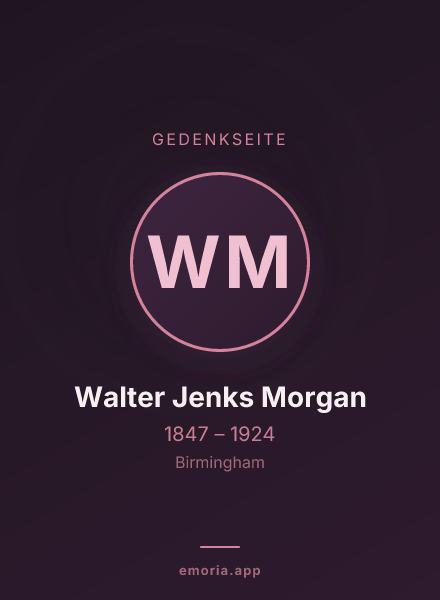 Gedenkportrait von Walter Jenks Morgan