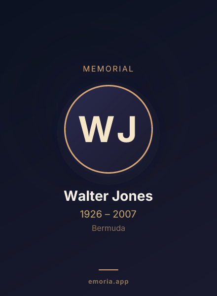 Memorial portrait of Walter Jones