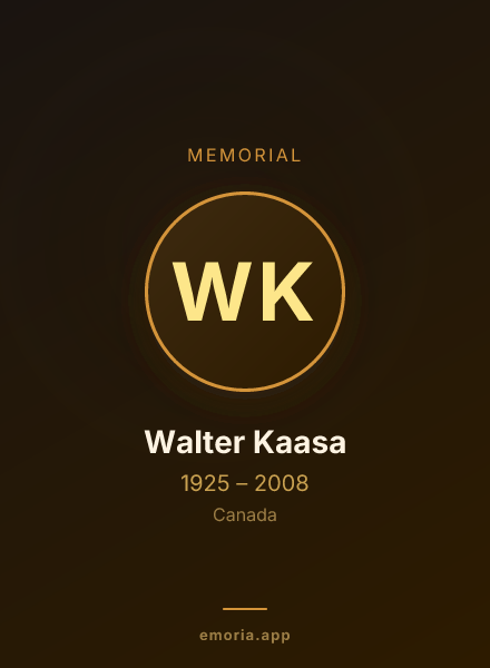 Memorial portrait of Walter Kaasa