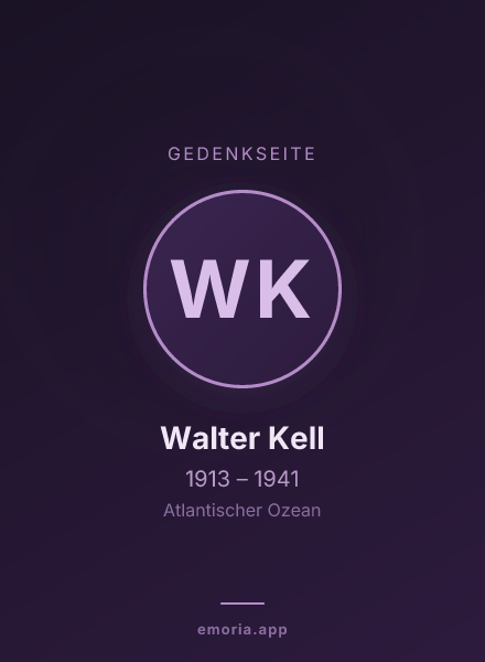 Gedenkportrait von Walter Kell