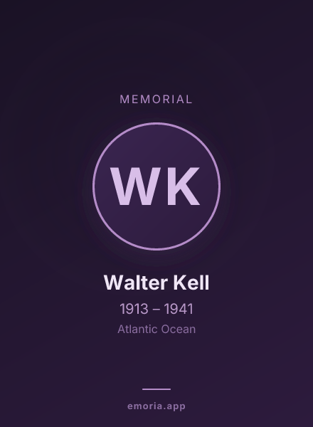 Memorial portrait of Walter Kell