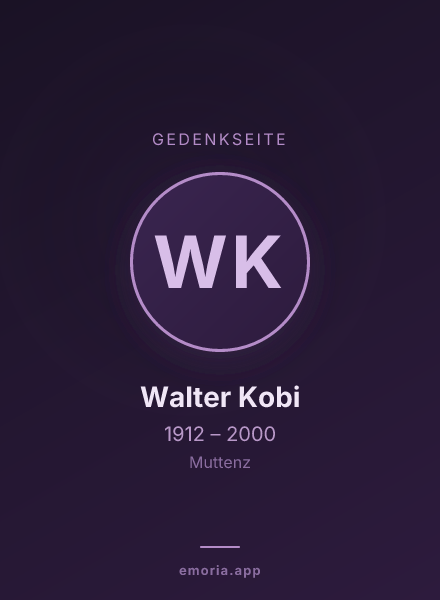 Gedenkportrait von Walter Kobi