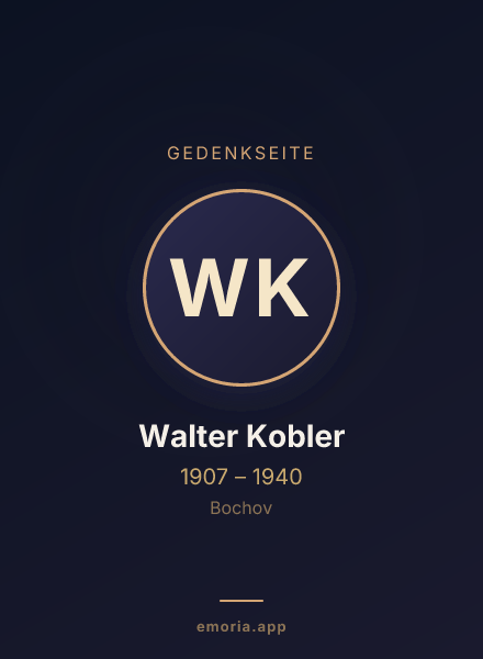 Gedenkportrait von Walter Kobler