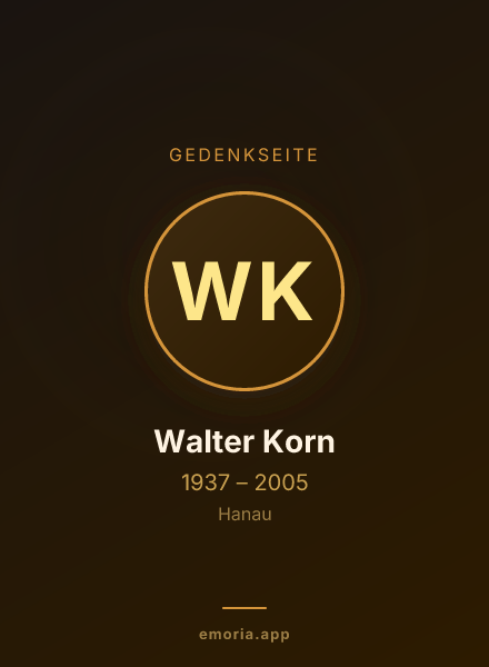 Gedenkportrait von Walter Korn