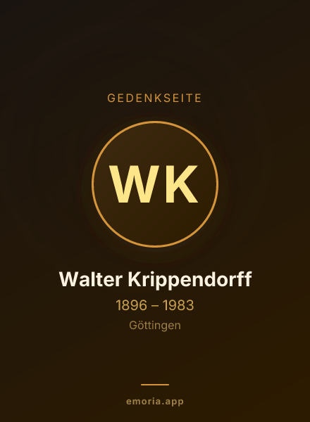 Gedenkportrait von Walter Krippendorff