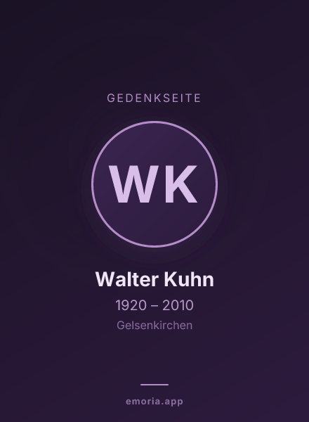 Gedenkportrait von Walter Kuhn