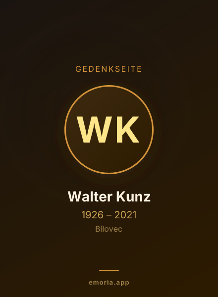 Gedenkportrait von Walter Kunz