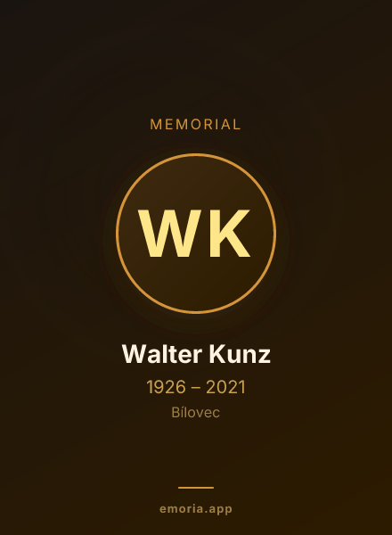 Memorial portrait of Walter Kunz
