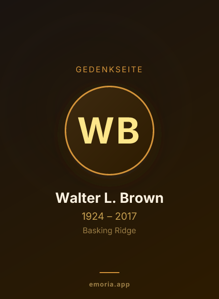 Gedenkportrait von Walter L. Brown