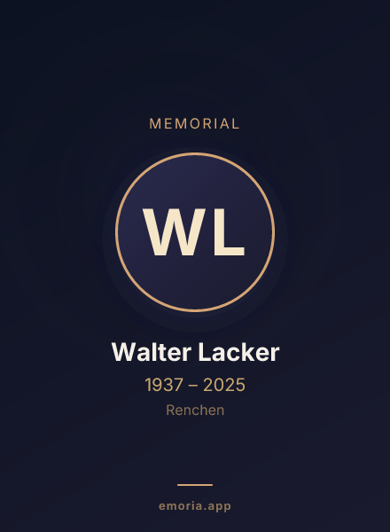 Memorial portrait of Walter Lacker