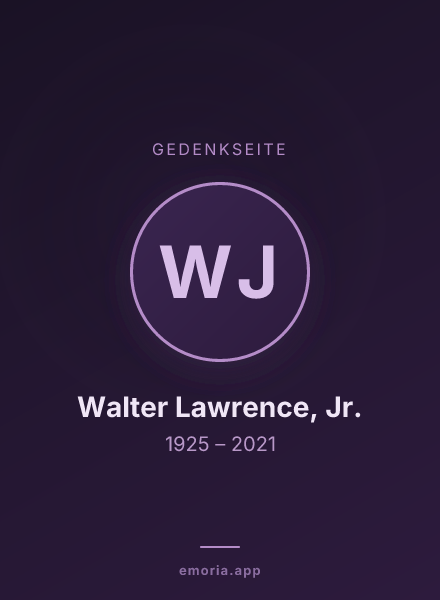 Gedenkportrait von Walter Lawrence, Jr.