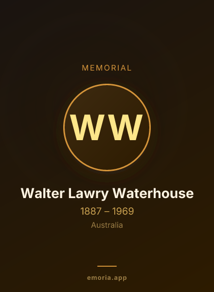Memorial portrait of Walter Lawry Waterhouse