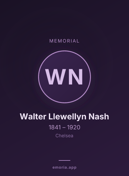 Memorial portrait of Walter Llewellyn Nash