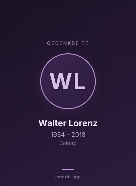Gedenkportrait von Walter Lorenz
