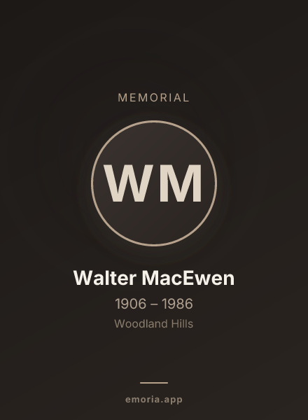 Memorial portrait of Walter MacEwen