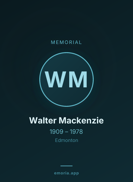 Memorial portrait of Walter Mackenzie