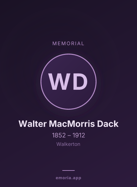Memorial portrait of Walter MacMorris Dack