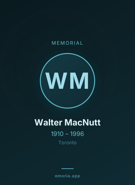 Memorial portrait of Walter MacNutt
