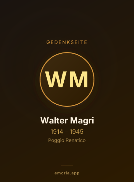 Gedenkportrait von Walter Magri