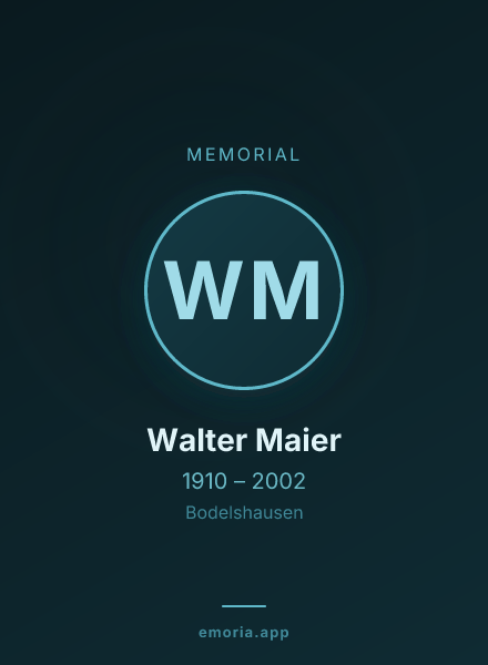Memorial portrait of Walter Maier