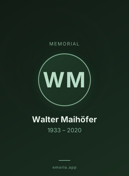 Memorial portrait of Walter Maihöfer