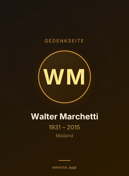 Gedenkportrait von Walter Marchetti