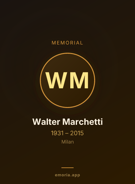 Memorial portrait of Walter Marchetti