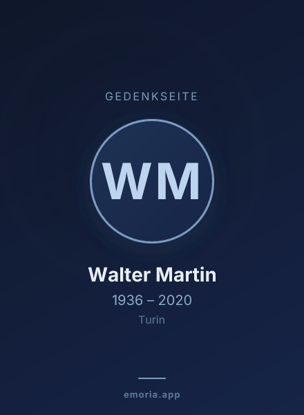 Gedenkportrait von Walter Martin
