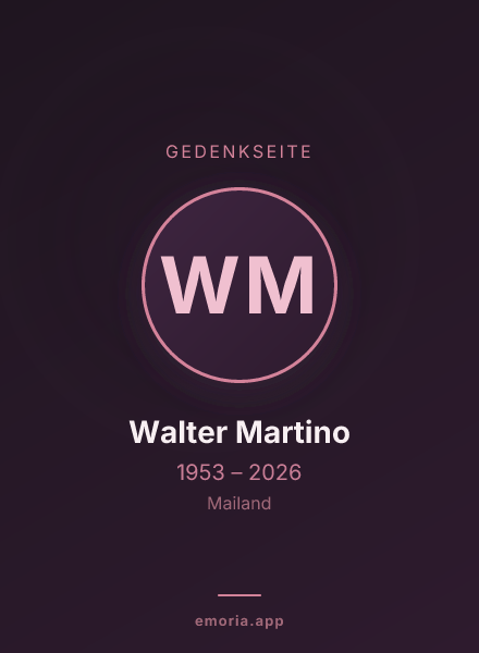 Gedenkportrait von Walter Martino