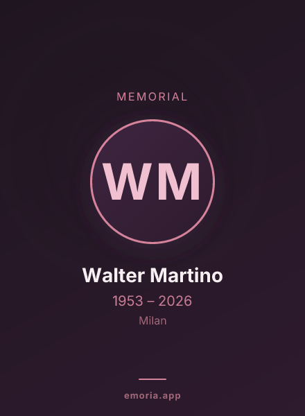 Memorial portrait of Walter Martino