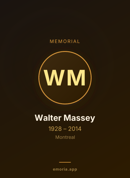 Memorial portrait of Walter Massey