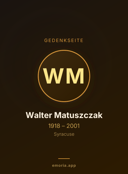 Gedenkportrait von Walter Matuszczak