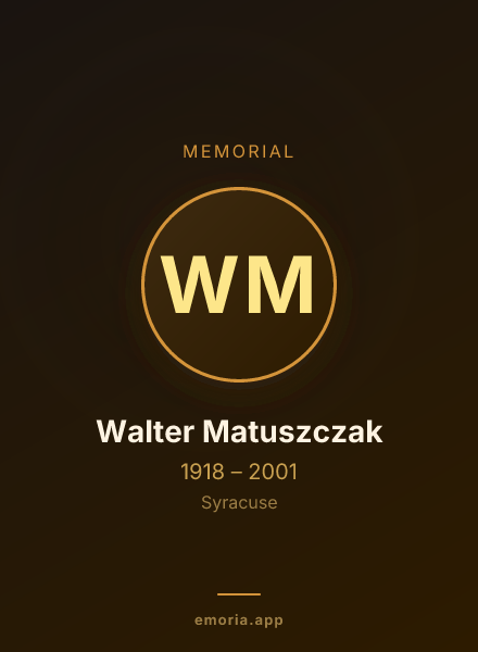 Memorial portrait of Walter Matuszczak