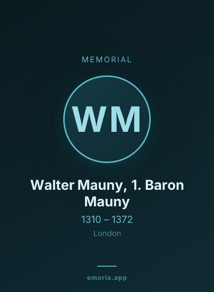 Memorial portrait of Walter Mauny, 1. Baron Mauny