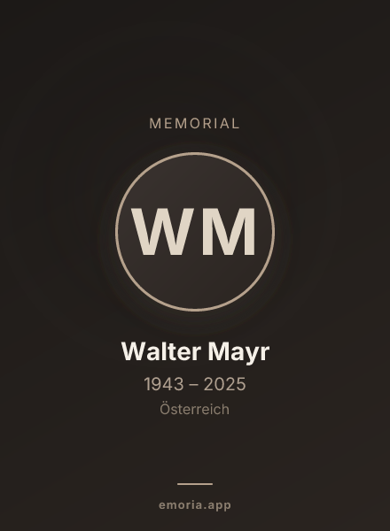 Memorial portrait of Walter Mayr