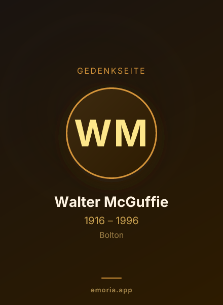 Gedenkportrait von Walter McGuffie