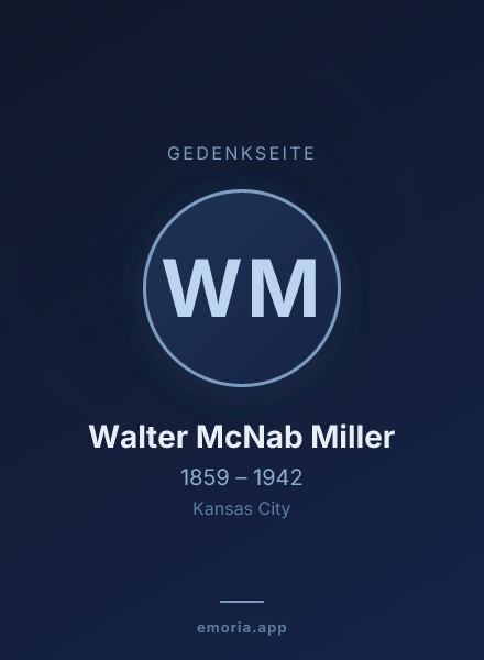 Gedenkportrait von Walter McNab Miller