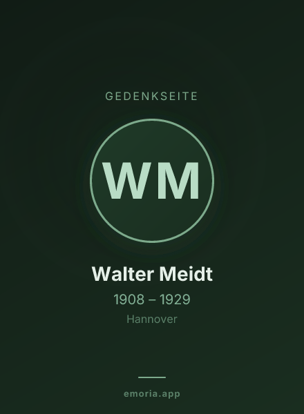 Gedenkportrait von Walter Meidt