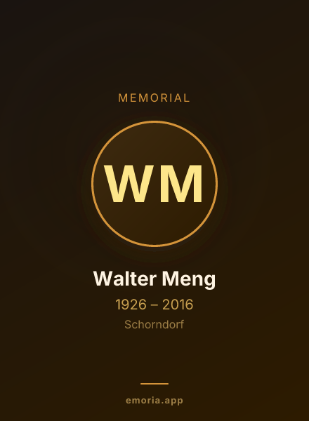 Memorial portrait of Walter Meng