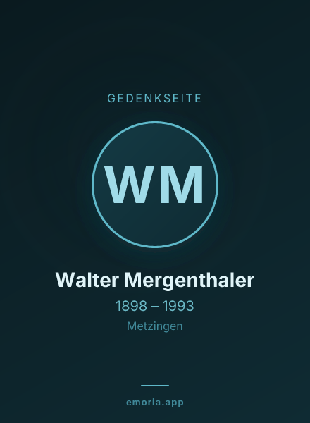 Gedenkportrait von Walter Mergenthaler