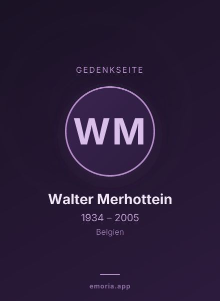Gedenkportrait von Walter Merhottein