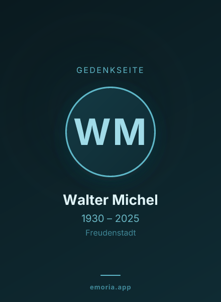 Gedenkportrait von Walter Michel