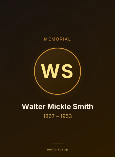 Memorial portrait of Walter Mickle Smith