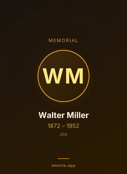 Memorial portrait of Walter Miller