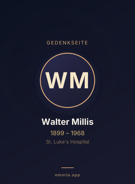 Gedenkportrait von Walter Millis