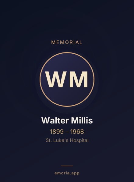 Memorial portrait of Walter Millis