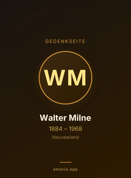 Gedenkportrait von Walter Milne
