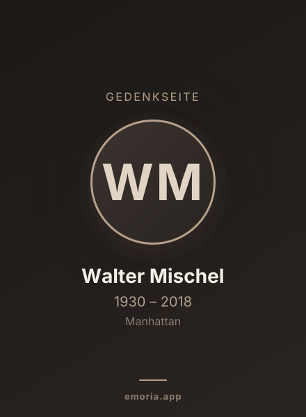 Gedenkportrait von Walter Mischel