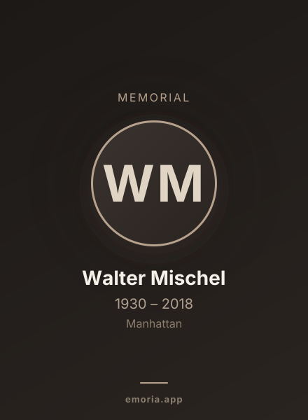 Memorial portrait of Walter Mischel